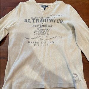 Ralph Lauren Cream Henley Shirt